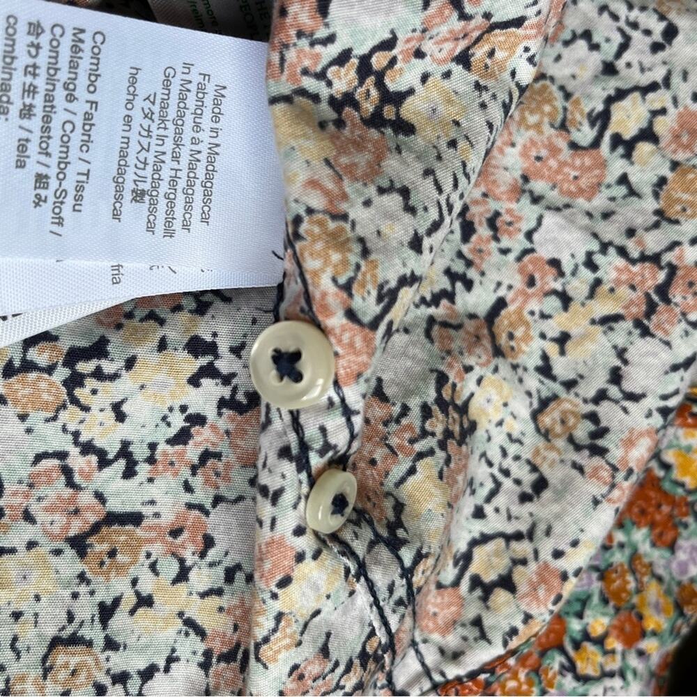 J.Crew Reimagined cotton Floral Long Sleeve Blouse size Large - Picture 3 of 9